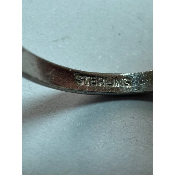 Vintage Sterling Silver CZ Engagement Ring Size 7 Estate 2.8g Marked STERLING - Picture 5 of 8